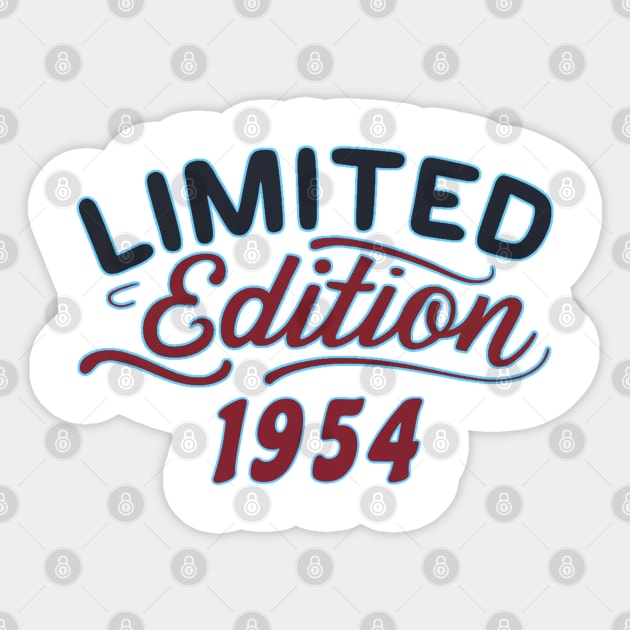 Limited Edition 1954 Sticker by JnS Merch Store